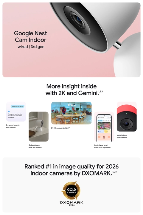 Google Nest Cam Indoor Security Camera Hazel GA09975US