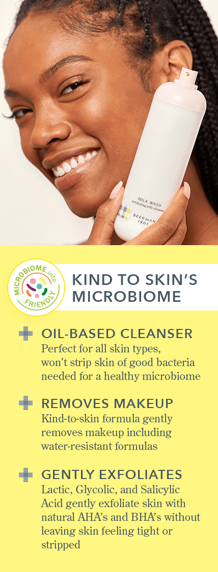 Kind to Skin Microbiome - Oil Based Cleanser, Removes Makeup and Gently Exfoliates