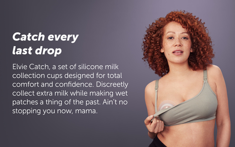 Catch every last drop. Elvie Catch, a set of silicone milk collection cups designed for total comfort and confidence. Discreetly collect extra milk while making wet patches a thing of the past. Ain&#39;t no stopping you now, mama.