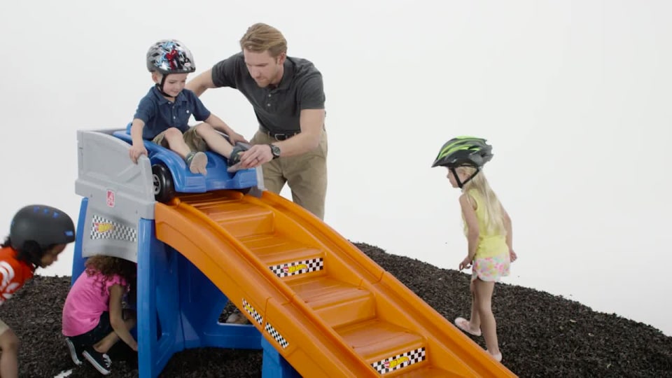 thumbnail video image 2 of Step2 Hot Wheels Extreme Thrill Coaster Kids Push & Pedal Ride-ons, 75 lbs, 2 of 10
