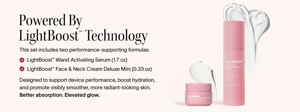 LightBoost Wand Activating Serum and Face &amp; Neck Cream mini
