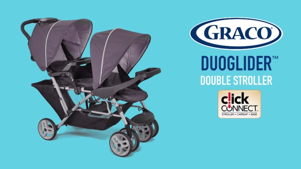Graco DuoGlider Click Connect Double Stroller, Glacier, 27.37 lbs - image 2 of 7