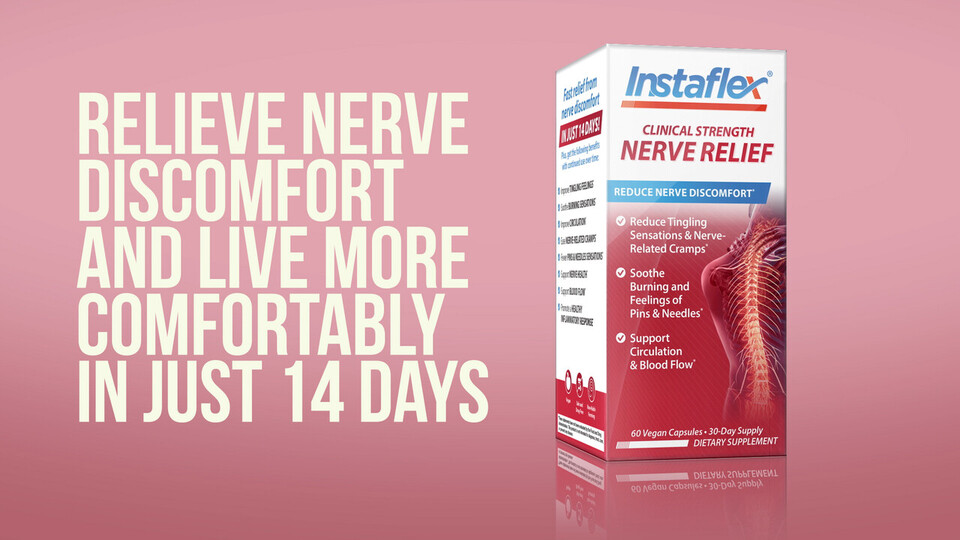 thumbnail video image 2 of Instaflex® Clinical Strength Nerve Relief, Reduce Nerve Discomfort with Alpha Lipoic Acid, Vitamin B6, Vitamin B12, and Vitamin K2, 60 Vegan Capsules, 2 of 12