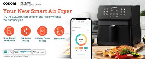 COSORI Pro II Smart Air Fryer 5.8QT & Air Fryer Liners