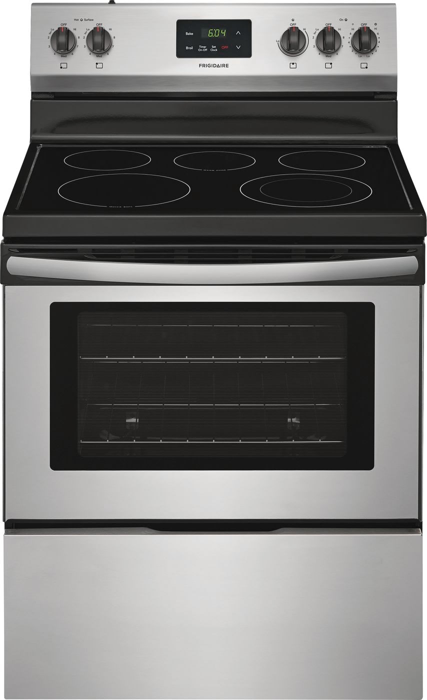 FFEF3052TS Frigidaire 30" Freestanding Electric Range with Quick Boil and  Extra-Large Window - Stainless Steel