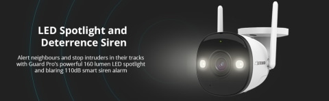 LED Spotlight and Deterrence Siren