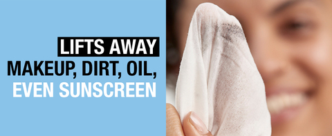 Gentle cleansing makeup remover face towelettes lift away waterproof makeup, dirt, oil &amp; sunscreen