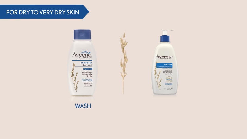 thumbnail video image 2 of Aveeno Skin Relief Body Wash with Coconut Scent, 12 fl. oz, 2 of 13