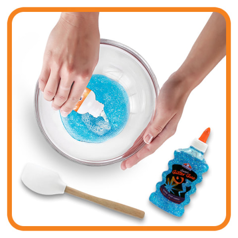 Glue Slime Starter Kit, Clear School Glue & Blue Glitter Glue, 4 Count –  GiantZip