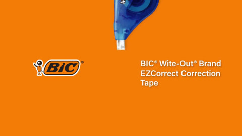 Bic WOTAPP21 Wite-Out EZ Correct Blue / Orange 1/6 x 472 Correction Tape  - 2/Pack