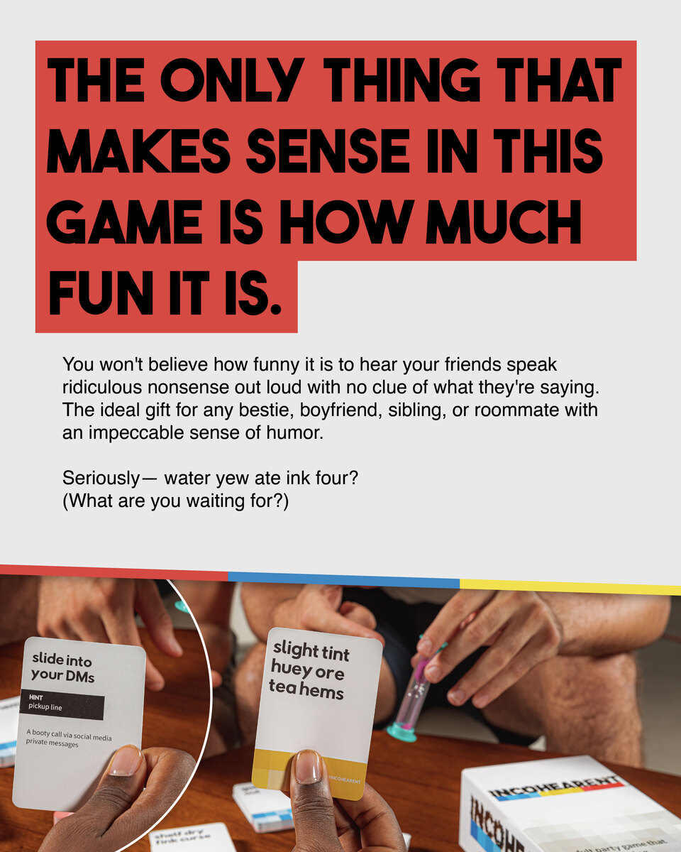  WHAT DO YOU MEME? Incohearent - The Party Game Where You  Compete to Guess The Gibberish - Gifts for Party Hosts - Adult Card Games  for Game Night : Everything Else