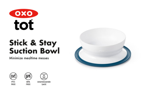 Magic Stay-put Baby Bowl & Spoon Set in Charming Teal