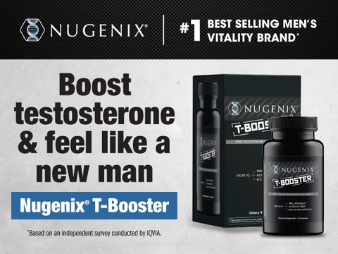 Nugenix T-Booster Free Testosterone Booster for Men, Hormone