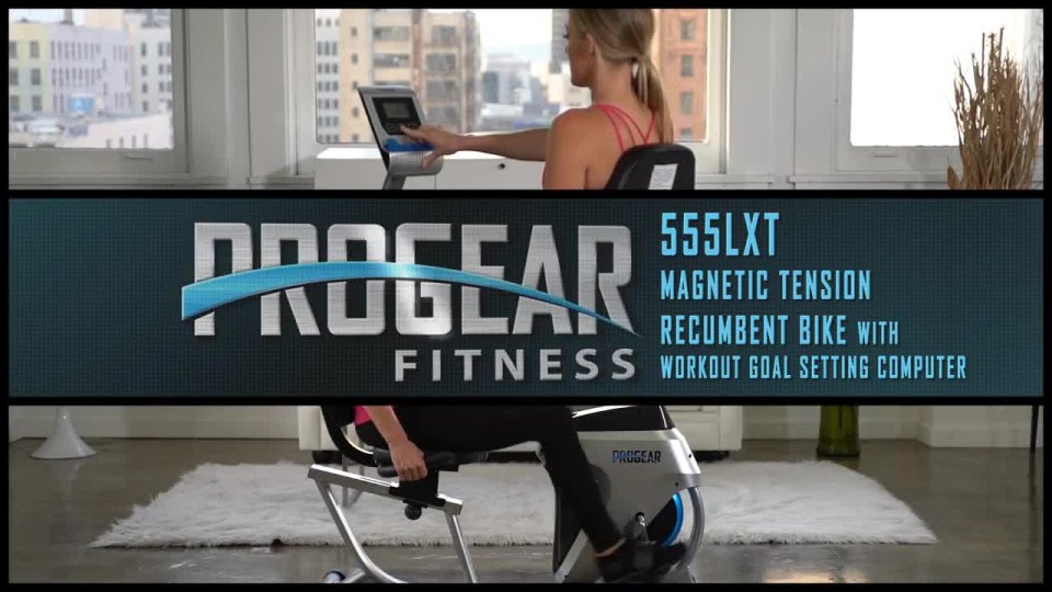 ProGear 555LXT Magnetic Tension Recumbent Exercise Bike with Workout Goal Setting Computer - image 2 of 17