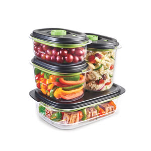 Vacucraft Plastic Food Storage Containers with Airtight Lids -  Assorted - 5 Pack - Great for Vegatables, Fruits and Meats - Keeps Food  Fresh Longer - Vacuum Seal Containers for Food
