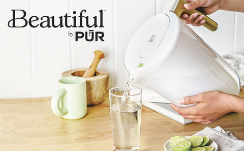 Beautiful by PUR 12 Cup Pitcher Water Filtration System, White Icing  (PPT120W)