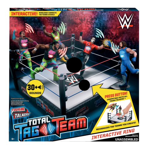 WWE Tough Talkers Total Tag Team Interactive Ring Playset