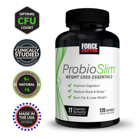 Force Factor ProbioSlim Weight Loss Essentials Probiotic, Weight Loss  Support, 120 Capsules 