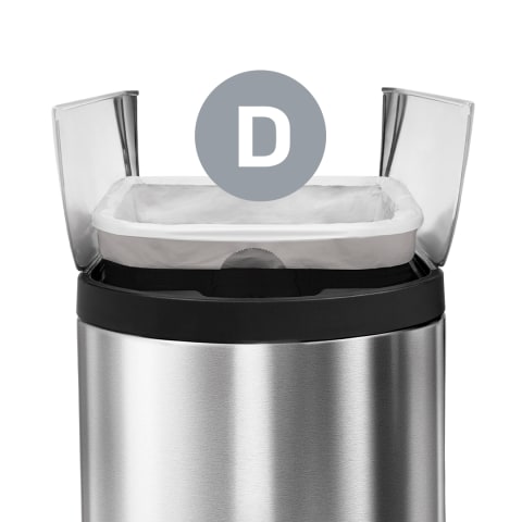 Simplehuman 40l Dual Compartment Butterfly Lid Step Trash Can : Target