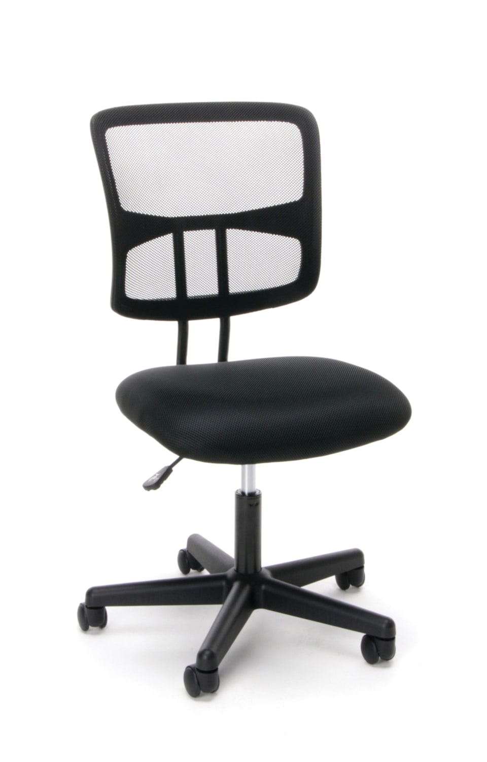 OFM Essentials Collection Swivel Mesh Back Armless Task Chair, in Black