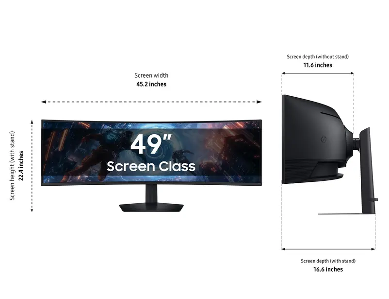 D-tech ファイルウォーズ　マンダ Samsung Odyssey G91F 49-inch Curved Monitor - LS49FG910ENXZA