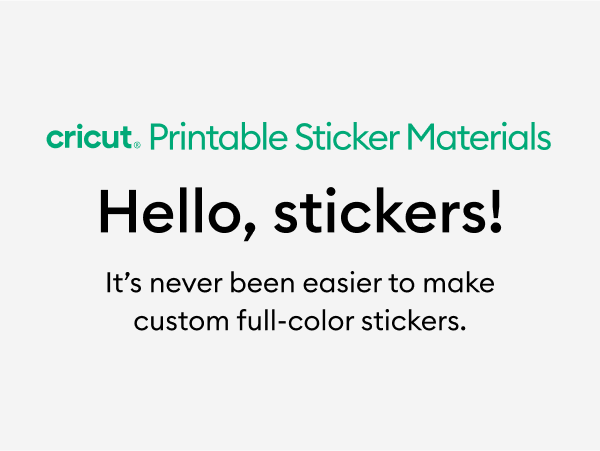Cricut Printable Waterproof Sticker Set - Transparent, 8-1/2 x 11, Pkg of  5