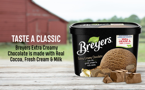 Breyers Extra Creamy Chocolate Frozen Dairy Dessert Tub, 48 oz