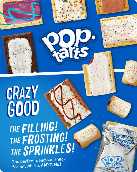 Pop-Tarts Unfrosted Blueberry Instant Breakfast Toaster Pastries,  Shelf-Stable, Ready-to-Eat, 27 oz, 16 Count Box 