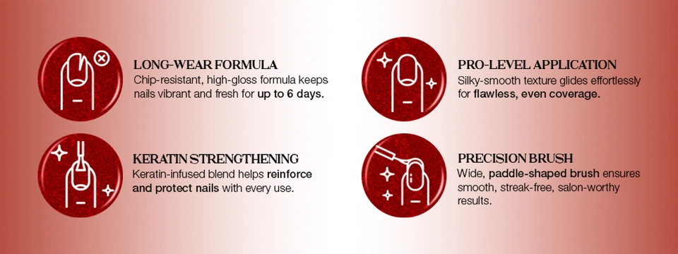 Stylized beauty banner highlighting the product