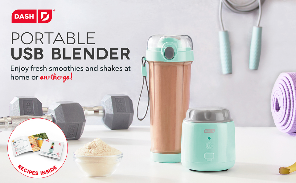 Dash Rechargeable 16-oz Portable Blender with Ice Cube Tray