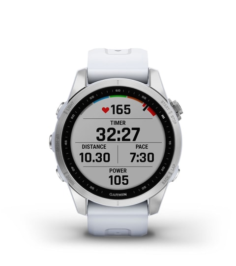 Garmin fenix 7S 42mm Multisport GPS Smartwatch, Silver with