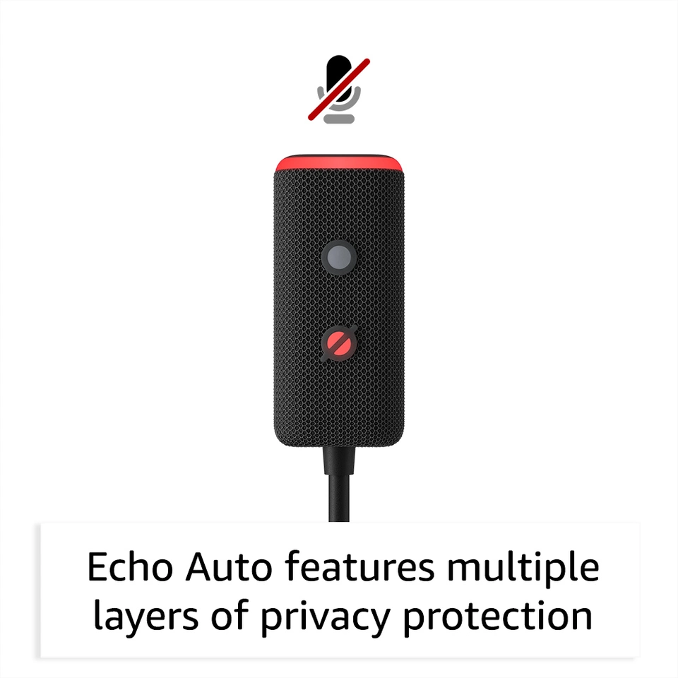 Amazon Echo Auto (2nd Gen) with Alexa Voice Assistant Black