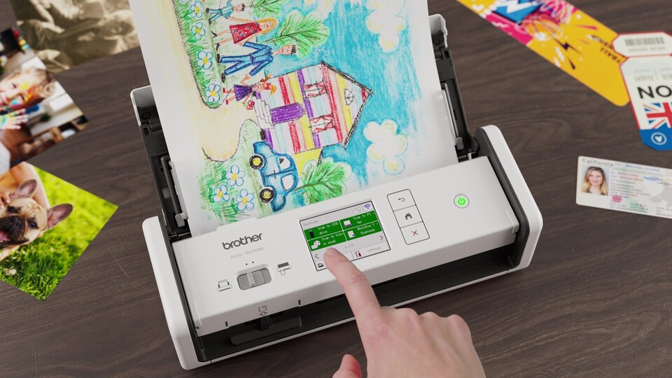 Brother ADS-1800W Wireless Compact Desktop Scanner, Scan Speeds of Up to 30ppm, 2.8 Brother ADS-1800W Wireless Compact Desktop Scanner, Scan Speeds of Up to 30ppm, 2.8