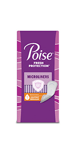 Poise Incontinence Liners, Long Length, Very Light Absorbency, 44 count  (Pack of 6) : : Health & Personal Care