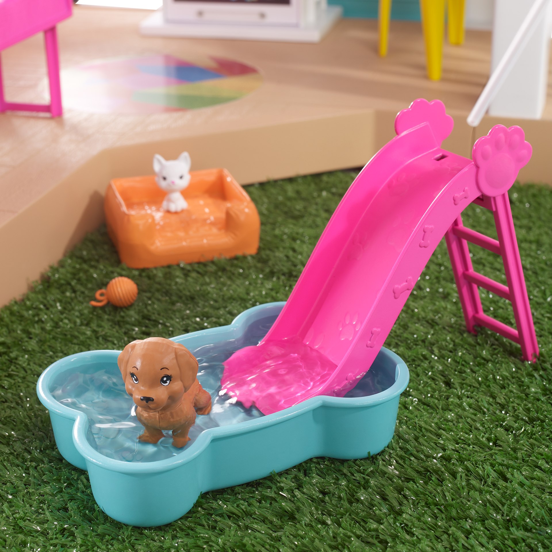 barbie house with slide