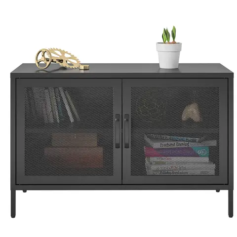 Ameriwood Home Sunset District 39.37-in W x 25.2-in H Steel White Freestanding Utility Storage Cabinet