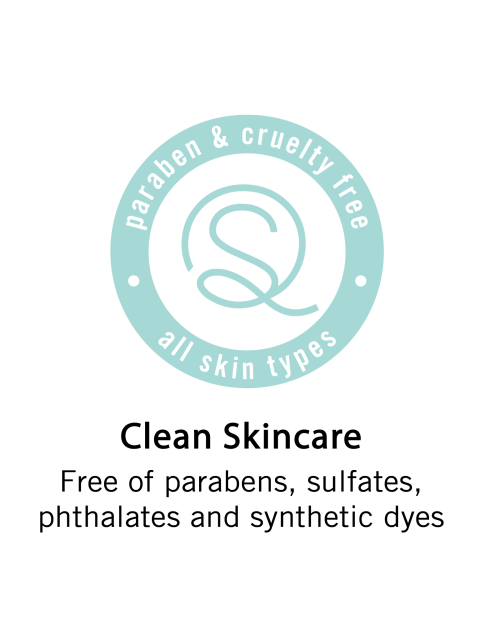 Clean Skincare. Free of parabens, sulfate, phthalates and synthetic dyes.