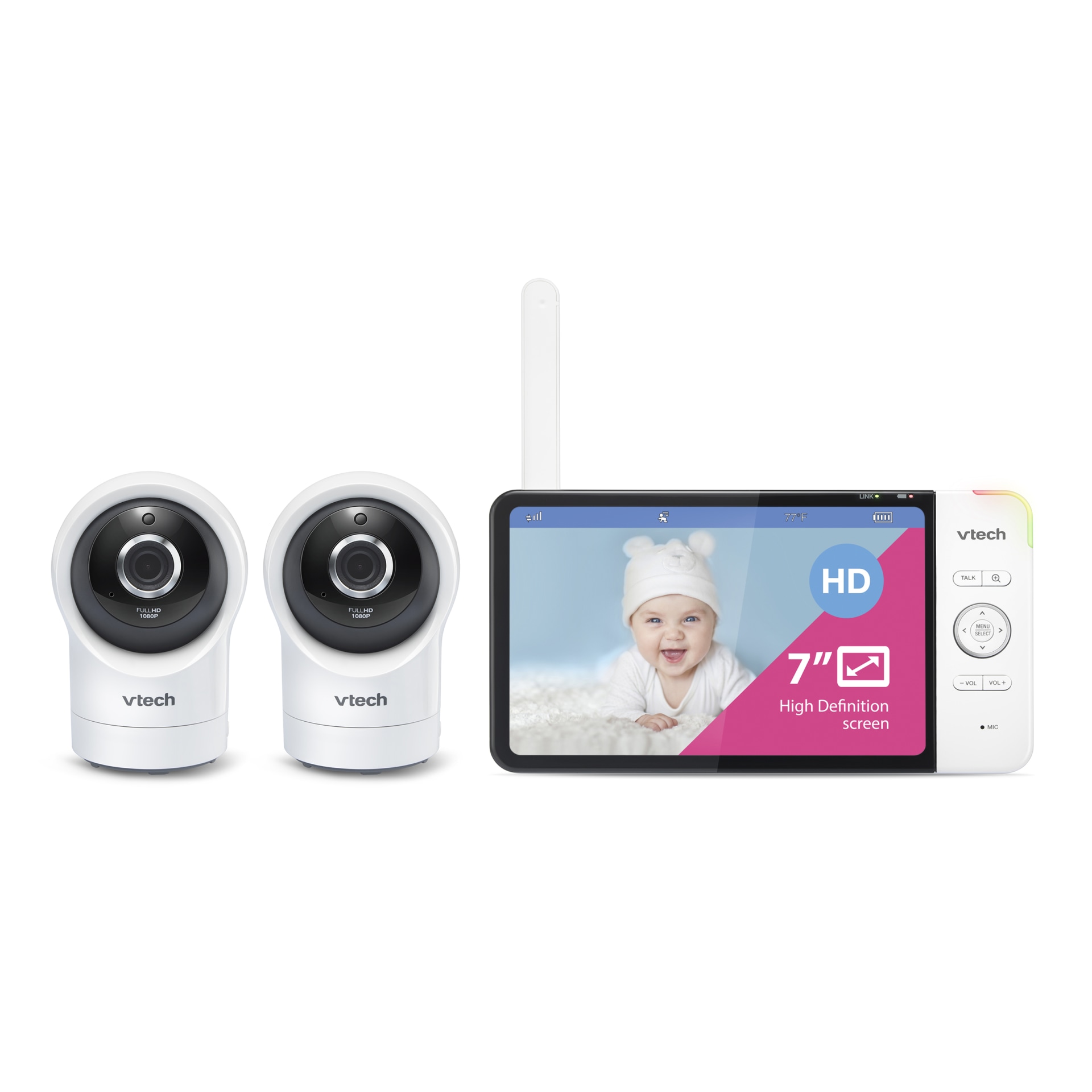 Vtech Smart Wi Fi 1080p Pan And Tilt Baby Monitor 2 Pack Costco