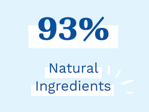 93% natural ingredients