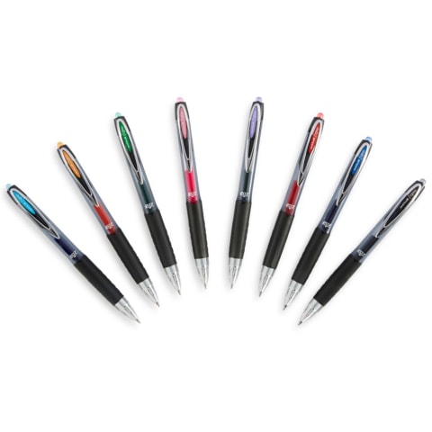 uniball 207 Retractable Gel Pens, Medium Point, 0.7mm, Black Ink, 12/Pack  (33950)