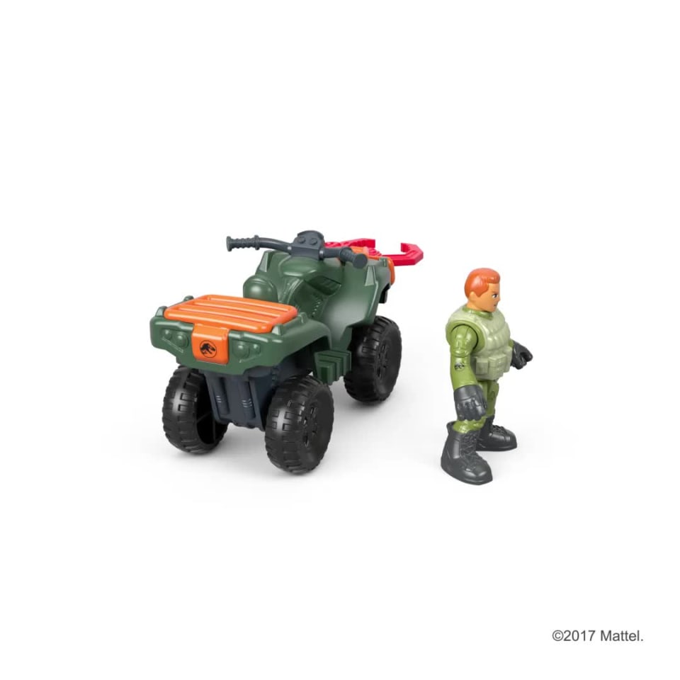 thumbnail video image 2 of Imaginext Jurassic World ATV & Technician, 2 of 6