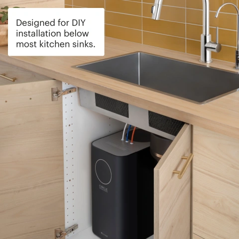 Designed for DIY installation below most kitchen sinks. 