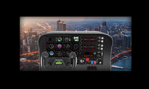 Logitech Saitek Flight Multi Panel - Flight simulator instrument panel -  wired - for PC