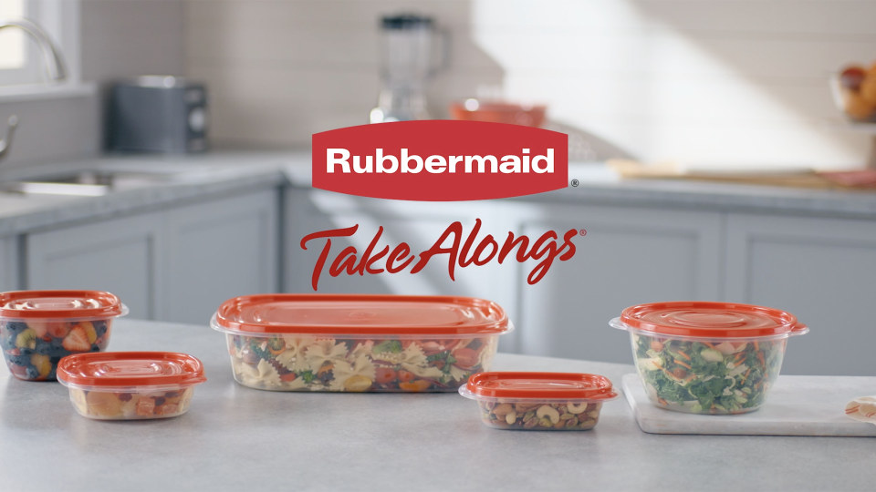 Rubbermaid TakeAlongs 2.9 Cup Square Food Storage Containers, Set of 4, Red - image 2 of 4