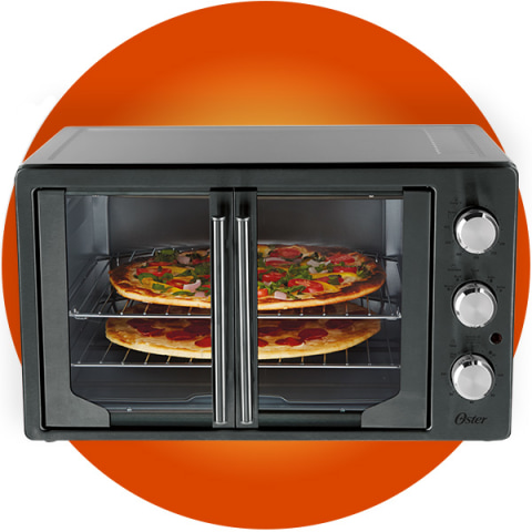 GCP Products GCP-US-561264 Convection Oven, 8-In-1 Countertop Toaster Oven,  Xl Fits 2 16 Pizzas, Stainless Steel French Door