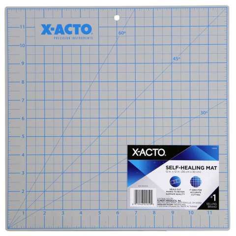 X-acto Self-Healing Cutting Mat Nonslip Bottom 1inch Grid 18 x 24 Gray