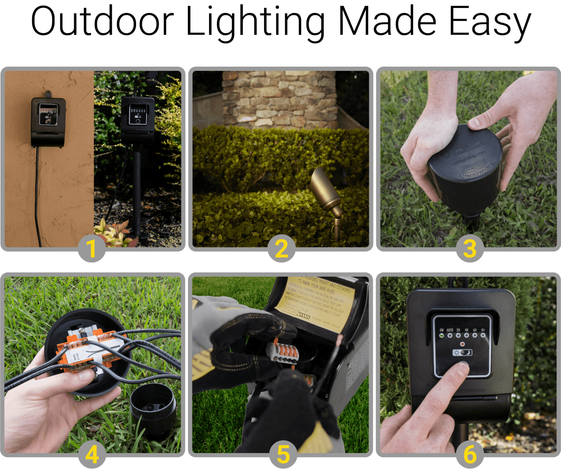 VOLT Pagoda Light Landscape Lighting Kit, 6piece 3tier Pagoda Light Homesmartcamera