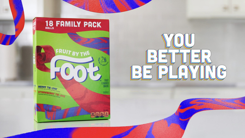 Fruit by the Foot Fruit Flavored Snacks, Berry Tie-Dye, 4 ct