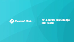 Member's Mark 78' 4-Burner Rustic Ledge Natural GAS Island Grill