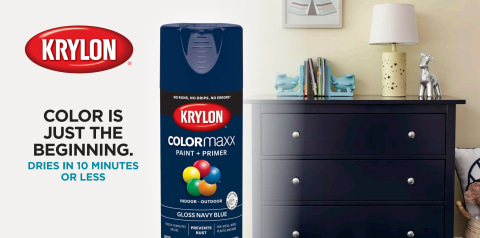 COLORmaxx Spray Paint + Primer, Satin Black, 12-oz. 